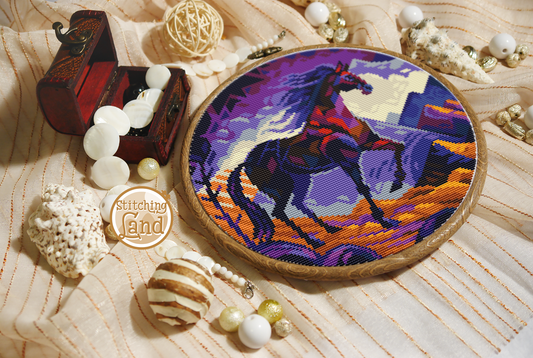 Mountain Horse Cross Stitch Pattern