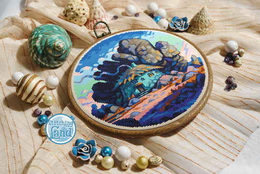 Mountain Hut Cross Stitch Pattern