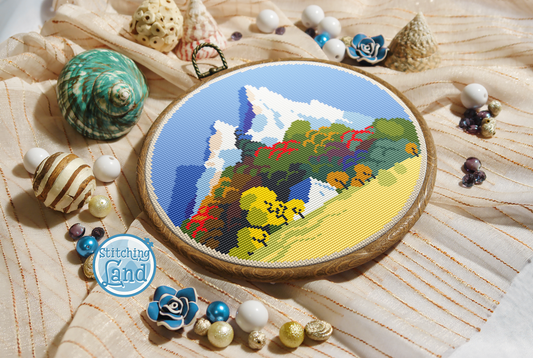Mountain Villa Cross Stitch Pattern