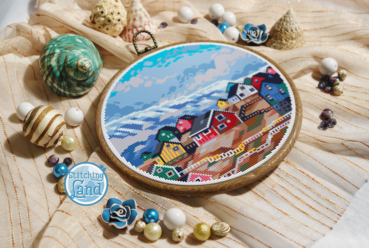 Mountain Village Cross Stitch Pattern