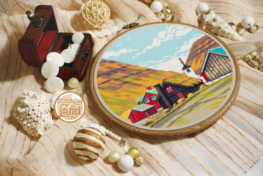 Mountain Village II Cross Stitch Pattern