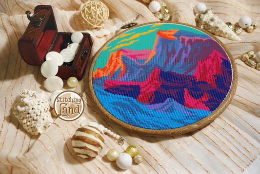 Mountains IV Cross Stitch Pattern