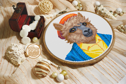 Mr. Alpaca Cross Stitch Pattern