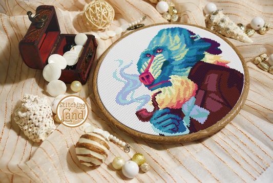 Mr. Mandrill Cross Stitch Pattern