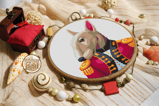 Mr. Bull Terrier Cross Stitch Pattern