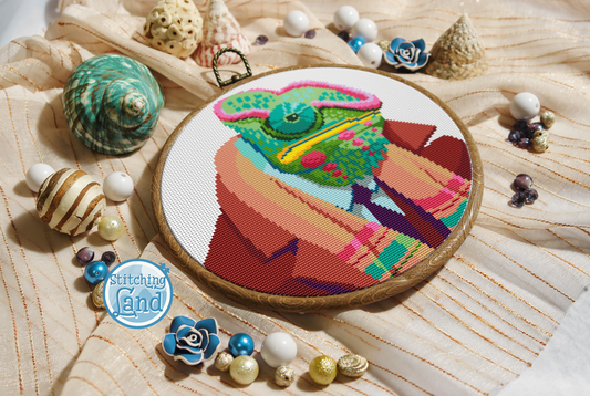 Mr. Chameleon Cross Stitch Pattern