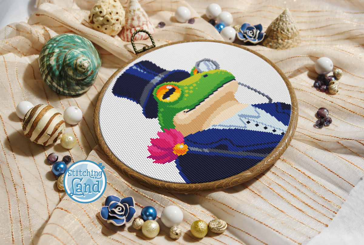 Mr. Frog Cross Stitch Pattern