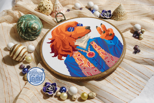 Mr. Irish Setter Cross Stitch Pattern