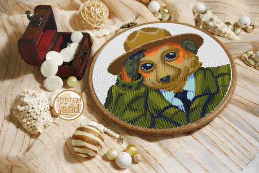 Mr. Meerkat Cross Stitch Pattern