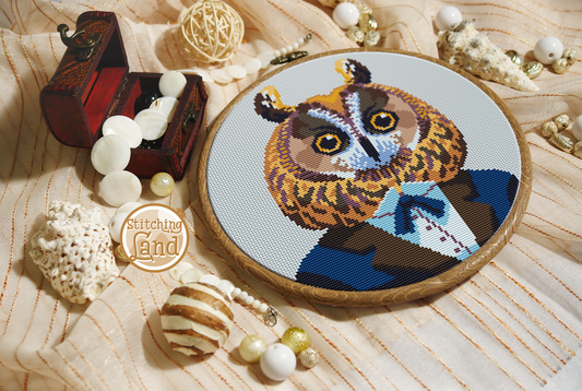 Mr. Owl Cross Stitch Pattern