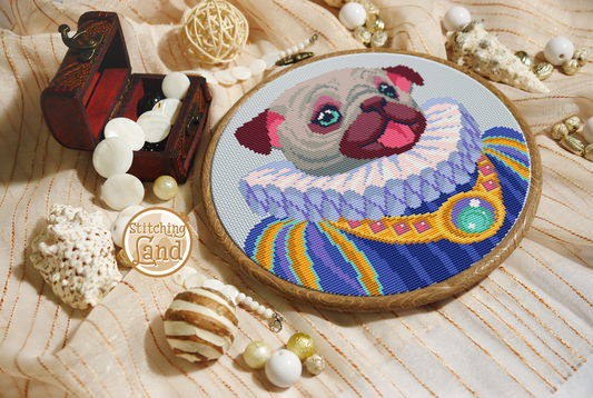 Mr. Pug Cross Stitch Pattern