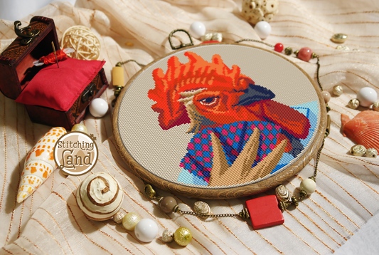 Mr. Rooster Cross Stitch Pattern