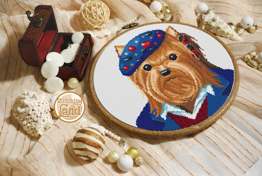 Mr. Yorkshire Terrier Cross Stitch Pattern
