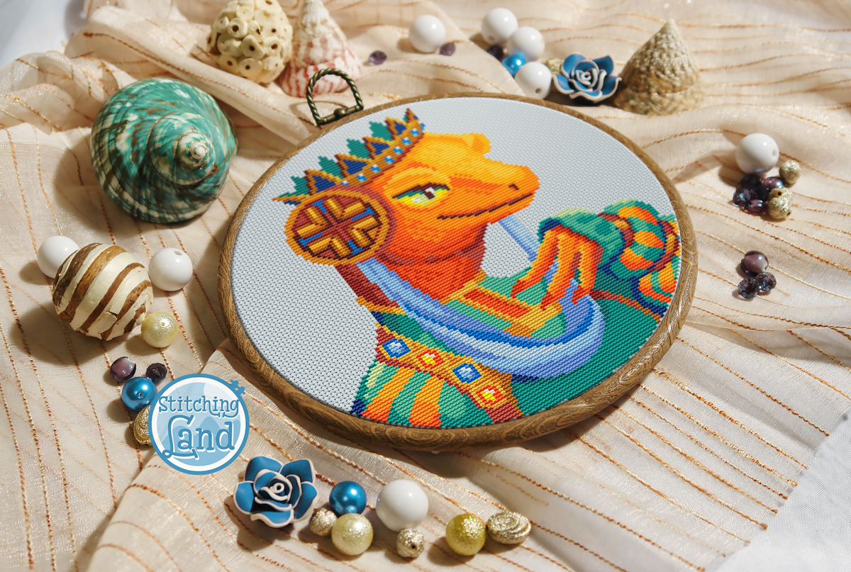 Mrs. Lizard Cross Stitch Pattern