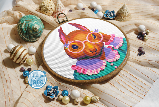 Mrs. Squirrel Cross Stitch Pattern