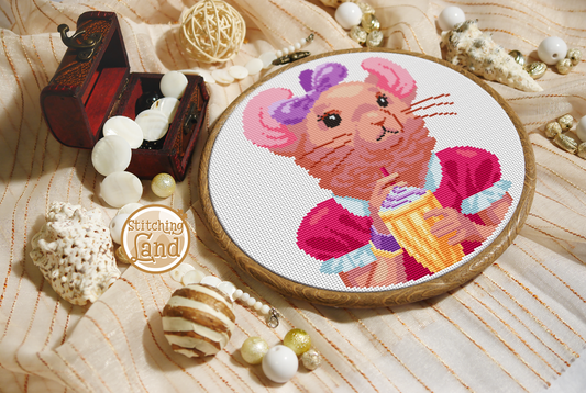 Ms. Chinchilla Cross Stitch Pattern