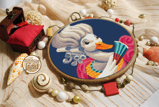 Ms. Duck Cross Stitch Pattern
