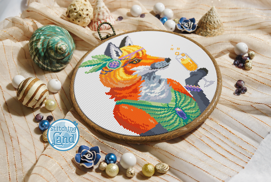 Ms. Fox Cross Stitch Pattern
