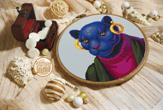 Ms. Panther Cross Stitch Pattern