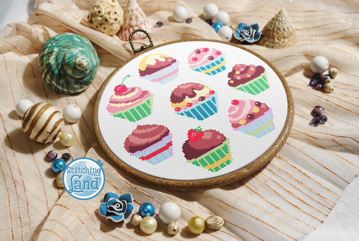 Muffins Cross Stitch Pattern