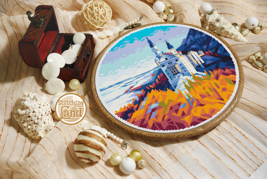 Neuschwanstein Winter Cross Stitch Pattern