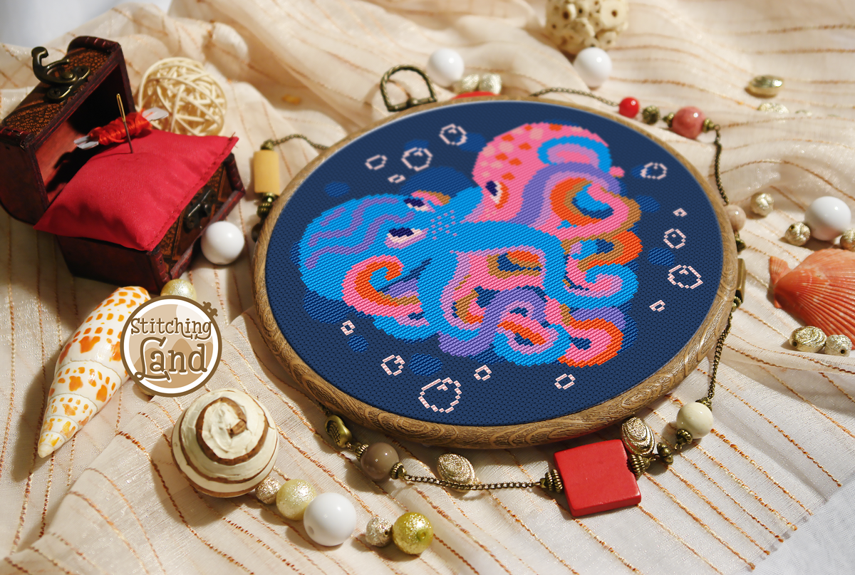 Octopus Love Cross Stitch Pattern