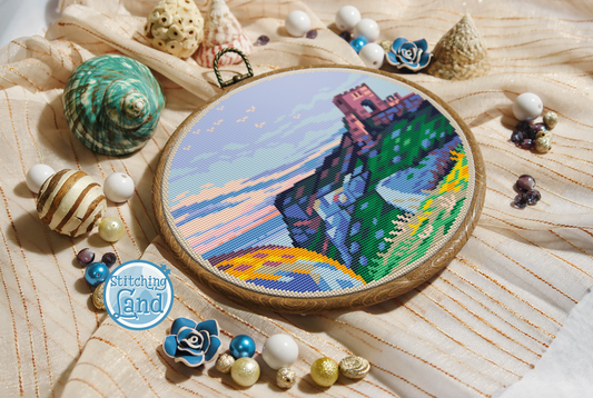 Old Fortress Cross Stitch Pattern