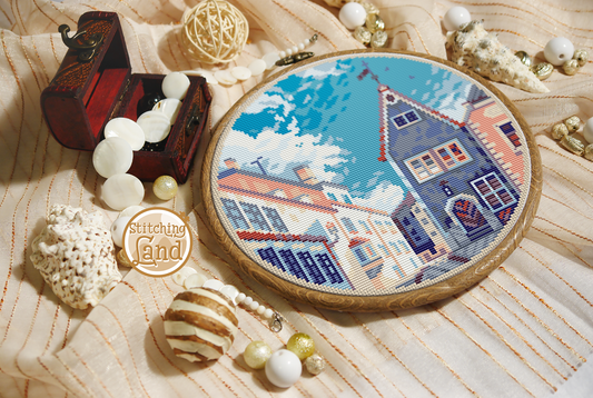 Old Street Cross Stitch Pattern