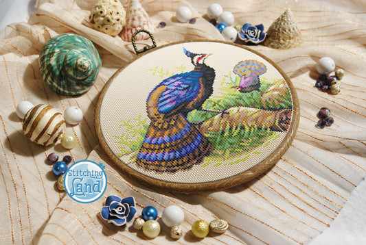 Palawan Peacock Pheasant Cross Stitch Pattern