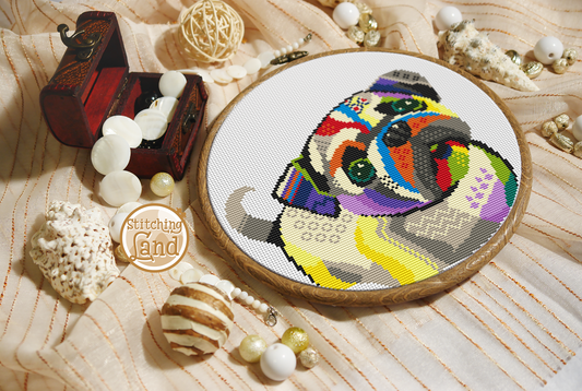 Pug Cross Stitch Pattern