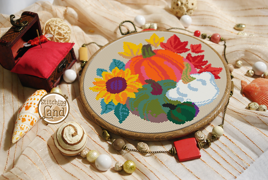 Pumpkins Cross Stitch Pattern