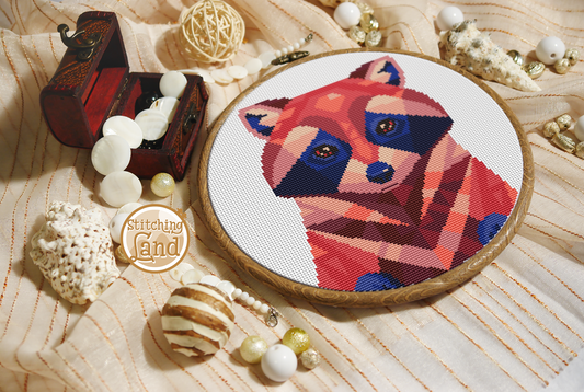 Raccoon Cross Stitch Pattern