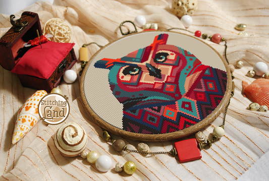 Red Owl Cross Stitch Pattern