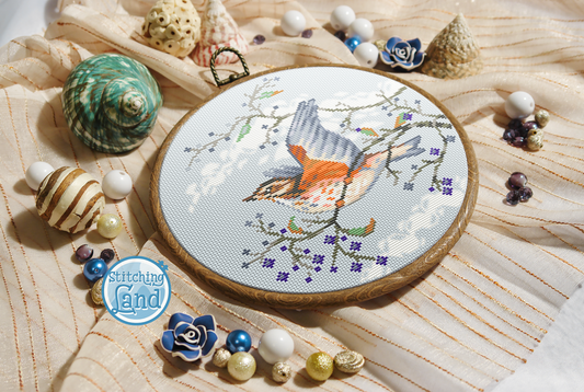Redwing Cross Stitch Pattern
