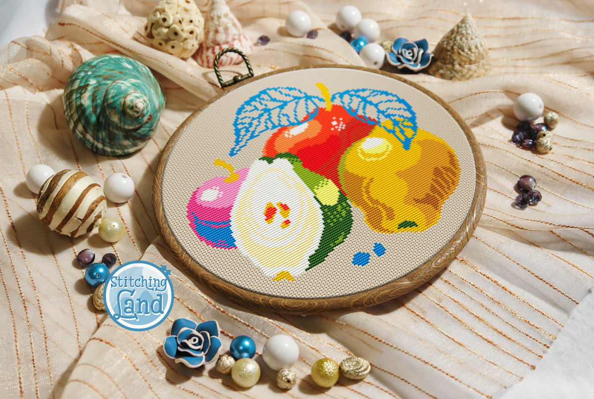 Ripe Fruits Cross Stitch Pattern