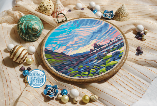 Rocky Coast Cross Stitch Pattern