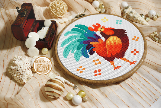 Rooster Cross Stitch Pattern