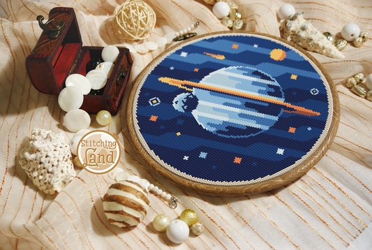 Saturn Cross Stitch Pattern