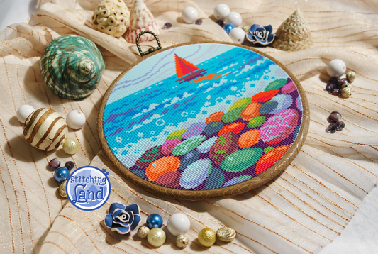 Scarlet Sail Cross Stitch Pattern