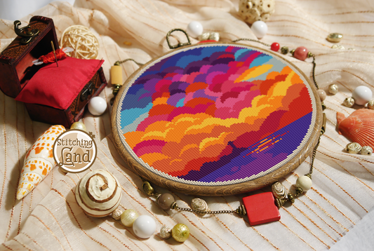 Sea Sunset Cross Stitch Pattern