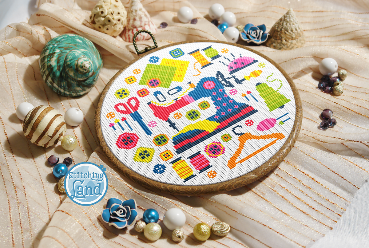 Sewing Cross Stitch Pattern