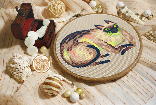 Siamese Cat Cross Stitch Pattern