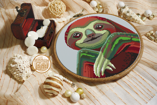 Sloth II Cross Stitch Pattern
