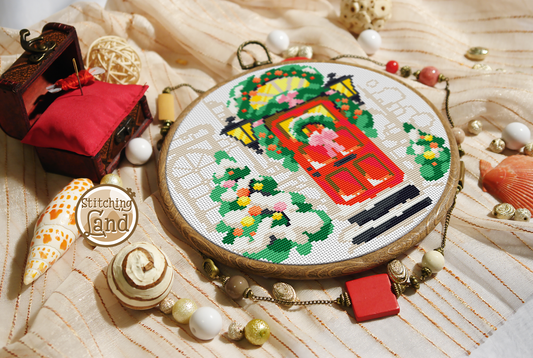 Snow Door Cross Stitch Pattern