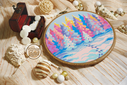 Snow Forest Cross Stitch Pattern