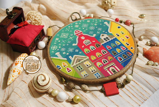 Snow Street Cross Stitch Pattern