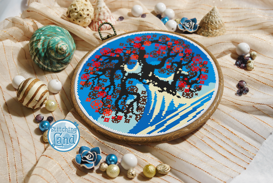 Snow Tree Cross Stitch Pattern