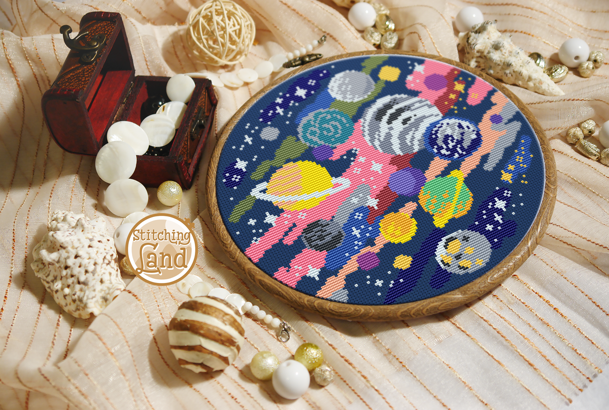 Space Cross Stitch Pattern