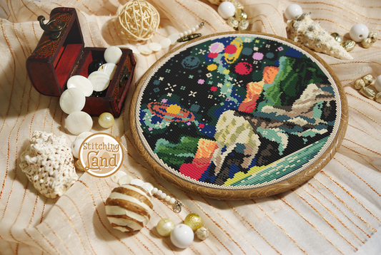 Starry Night Cross Stitch Pattern