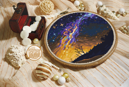 Starry Sky Cross Stitch Pattern